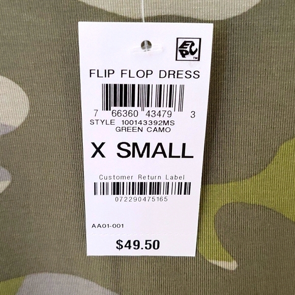 NWT Style & Co. Women's Camo Flip-Flop Dress - Picture 4 of 5